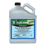 Ferti-lome Tree & Shrub Systemic Insect Drench, a gallon container with a label showing a tree, shrub, and insect, used for systemic insect protection of trees and shrubs.