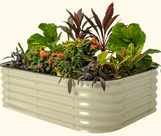 17" Tall 6 in 1 Modular Metal Raised Garden Bed Kit