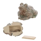 Resin Frog Key Keeper made by True to Nature here at Twin Oaks Nursery & Supply