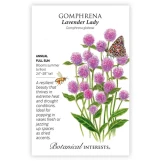 Gomphrena Seeds made by Botanical Interests here at Twin Oaks Nursery & Supply