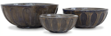 Scalloped Wide Bowl - Archeology Blue Glaze made by Ceramo here at Twin Oaks Nursery & Supply