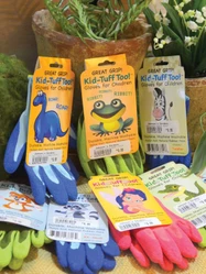 Kid-Tuff Too Gloves - Pink/Green/Blue Assorted made by Bellingham here at Twin Oaks Nursery & Supply