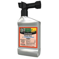 Ferti-lome Weed Out with Crabgrass Killer, a spray bottle of weed control product designed to eliminate crabgrass and other weeds in lawns.