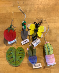 Felt Ornament made by here at Twin Oaks Nursery & Supply