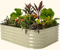 17" Tall 6 in 1 Modular Metal Raised Garden Bed Kit