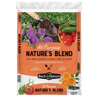 All Purpose Nature's Blend with Alfalfa & Humate 1 cu ft (60/p) made by Back to Nature here at Twin Oaks Nursery & Supply