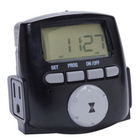 Digital Timers made by Intermatic here at Twin Oaks Nursery & Supply