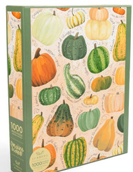 1canoe2 Jigsaw Puzzle - 1,000 Piece, colorful illustration of various pumpkins and gourds on the puzzle box packaging.