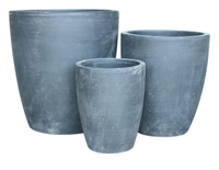 Tapered Cone Pot - Charcoal Patina made by Ceramo here at Twin Oaks Nursery & Supply