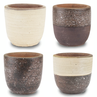 Rustic Clay Mini Egg Pot 3.5" - Assorted made by Ceramo here at Twin Oaks Nursery & Supply