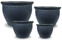 Bushel Cloche Pot - Matte Black made by Ceramo here at Twin Oaks Nursery & Supply