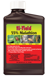 55% Malathion Insect Spray made by Hi-Yield here at Twin Oaks Nursery & Supply
