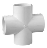 Cross Fitting - PVC made by Lasco here at Twin Oaks Nursery & Supply