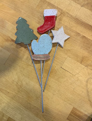 Plant Buddies - Decorative Plant Sticks made by here at Twin Oaks Nursery & Supply