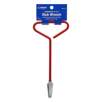 NDS SW0500C Stub Wrench, red and metal stub wrench with a handle and a flat end for gripping.