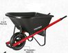 Truper Wheelbarrow Poly Black 6 cu. ft.