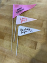 Paper Plant Flag made by here at Twin Oaks Nursery & Supply