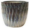 Shadow Ridge Egg Pot - Fireworks Brown made by Ceramo here at Twin Oaks Nursery & Supply