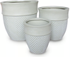 Tweed Tall Pot - Cream made by Ceramo here at Twin Oaks Nursery & Supply