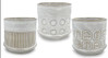 Flying Saucer Cylinder Pot 5.75" - White Assorted made by Ceramo here at Twin Oaks Nursery & Supply