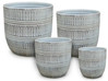 Tally Mark Egg Pot Antique - White made by here at Twin Oaks Nursery & Supply