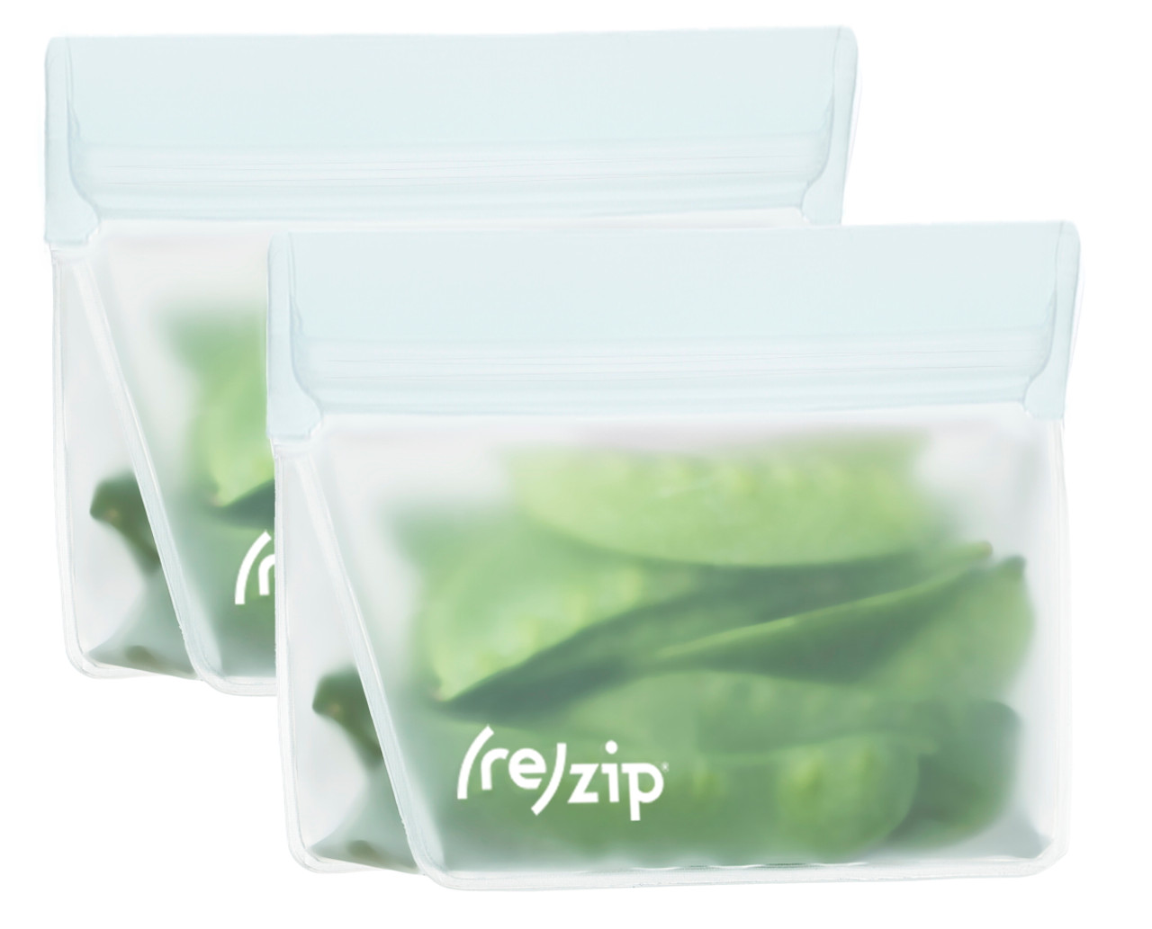 1 cup (re)zip Stand-Up Food Storage Bags (2-pack), Aqua