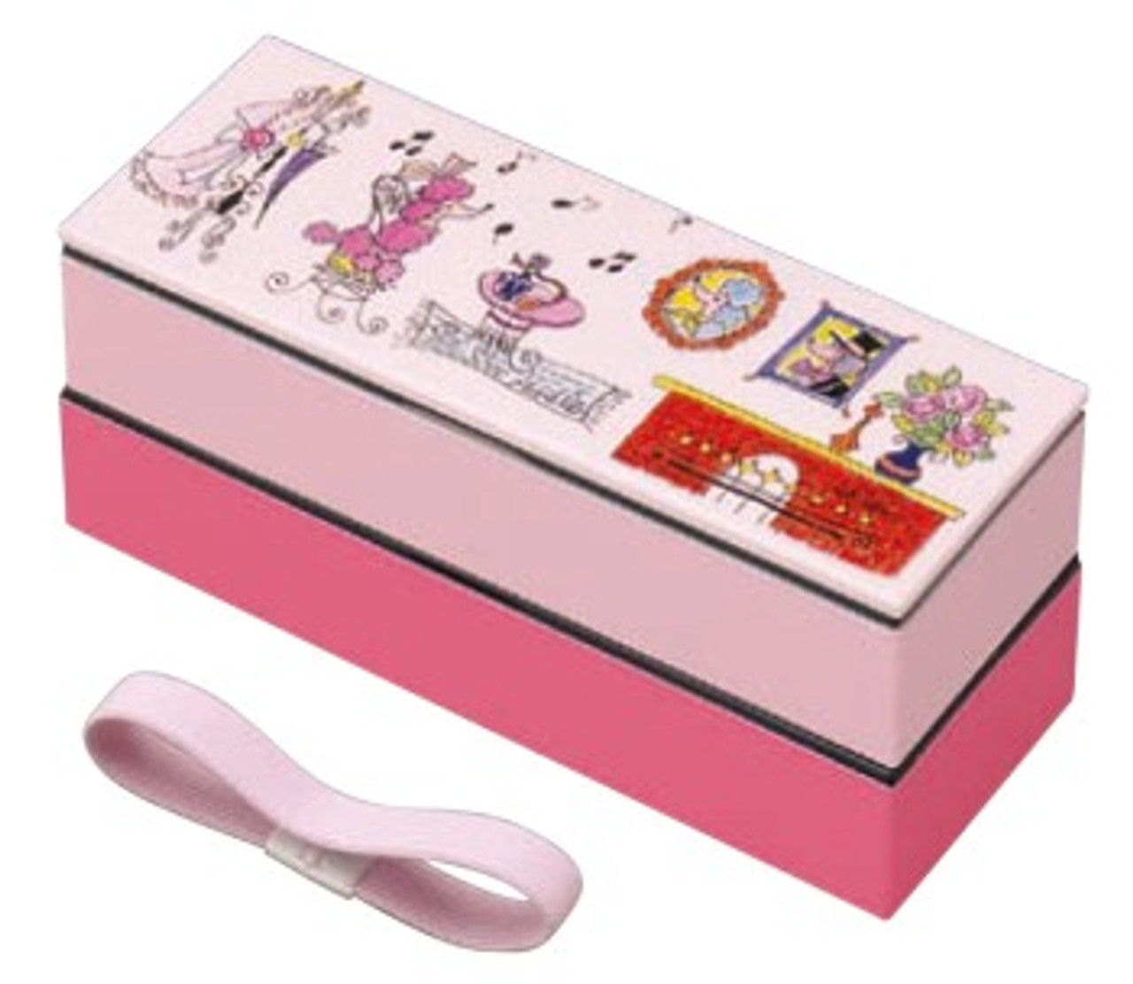 Yasuragi Poodle Family Plastic Bento Box