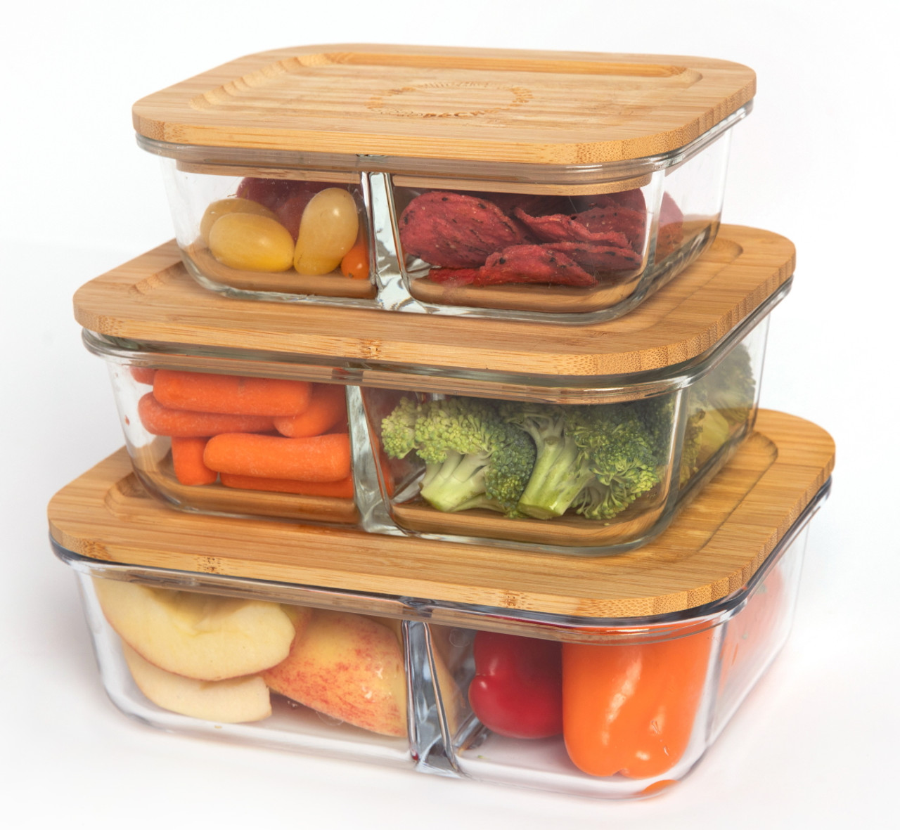 Life Without Waste Divided Glass Lunch Container