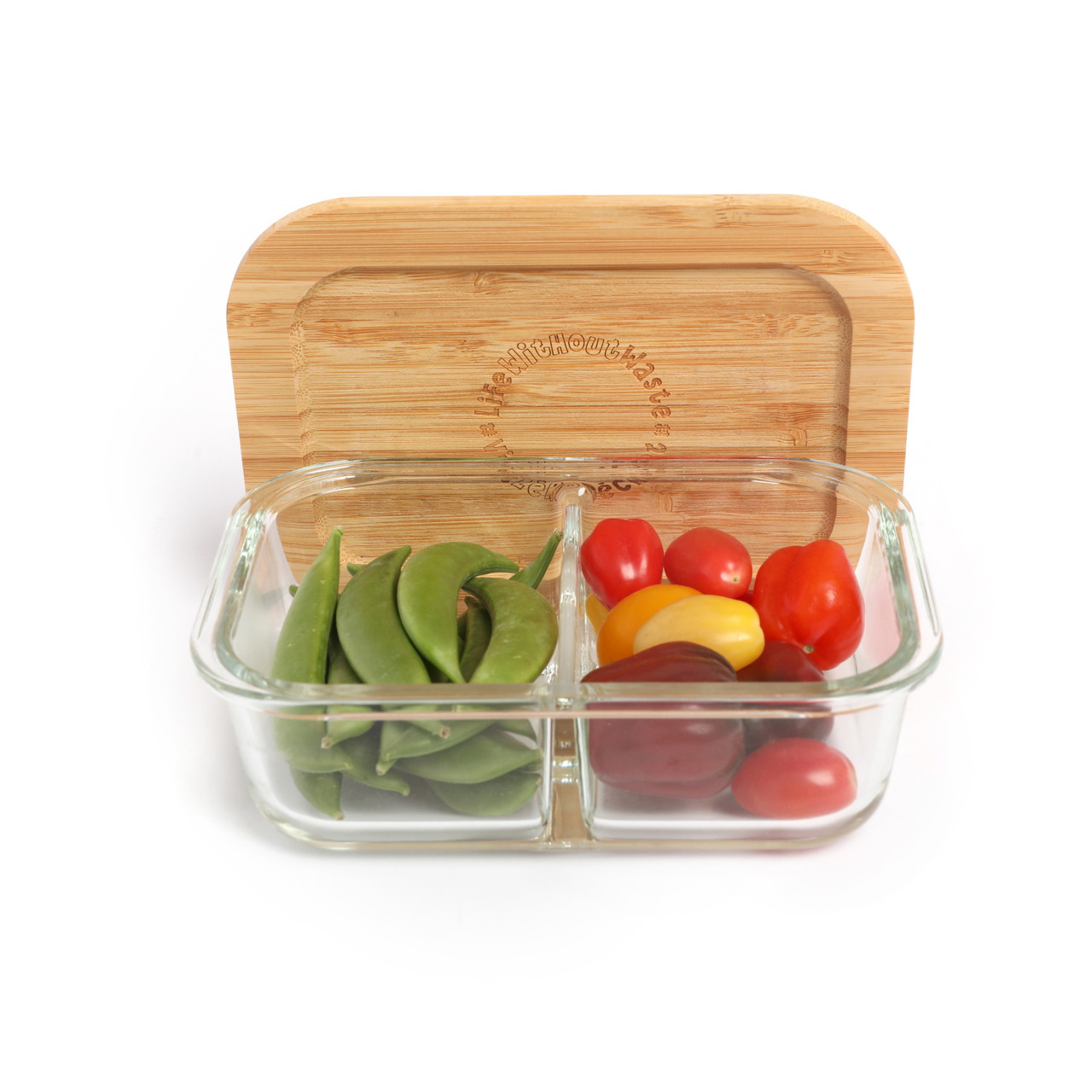 Life Without Waste Divided Glass Lunch Container