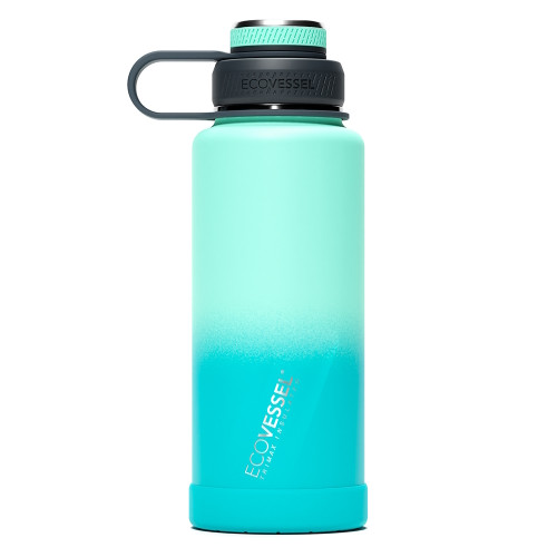 EcoVessel 12oz Reusable Plastic Kids' Water Bottle with Straw - Camping