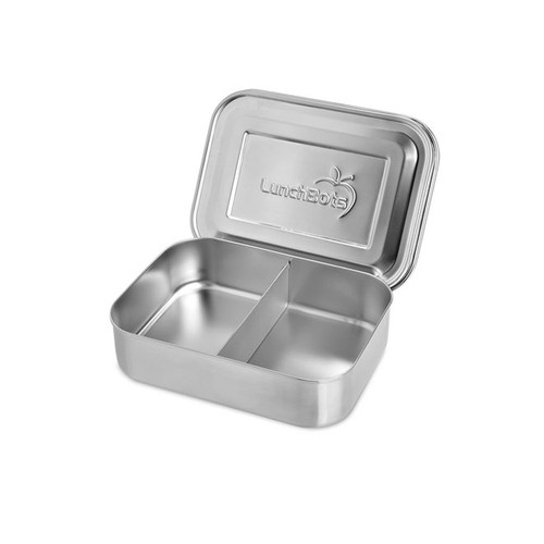 LunchBots Large Cinco Stainless Steel Lunch Container - Five Section Design  Holds a Variety of Foods - Metal Bento Box for Kids or Adults - Dishwasher  Safe - Stainless Lid - All Stainless 