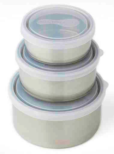 U Konserve Stainless Steel Round Nesting Trio Silicone Lid (Set of 3)