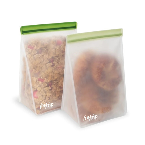 (re)zip Reusable Leak-proof Food Storage Bag Kit - Snack & Lunch - Clear -  5ct
