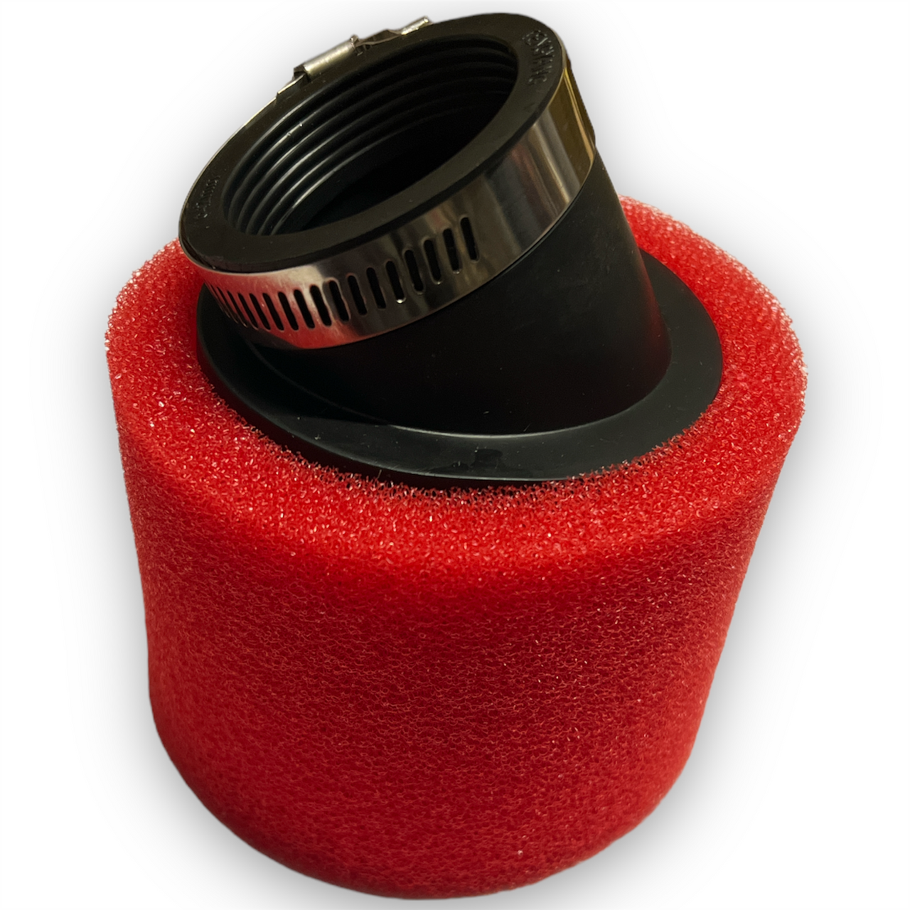 Red 42mm Angled Foam Pod Air Filter - Fits 125cc To 150cc Pit Bikes, Dirt Bikes & GY6 Mopeds | High Flow Replacement