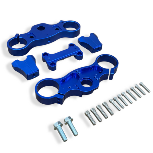 Blue CNC Aluminum Pit Bike Triple Clamps 45/48 (22mm)