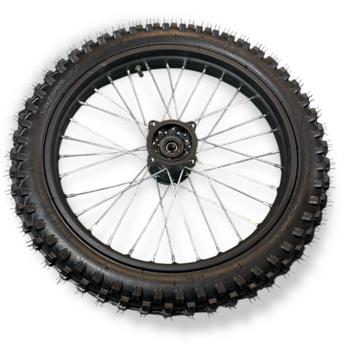 Black 17" SDG Pit Bike Front Wheel With Tyre