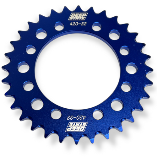 DEEP STATE 32 Tooth 420 SDG Pit Bike Rear Sprocket - BLUE