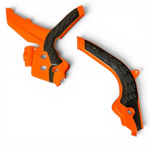 Black / Orange KTM EXC 150 250 300 Frame Guard 2019 - 2022
