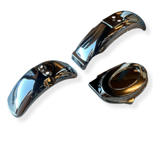 Chrome Monkey Bike Fenders and Battery Cover