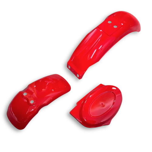 Red Z50 Monkey Bike Fenders and Battery Cover
