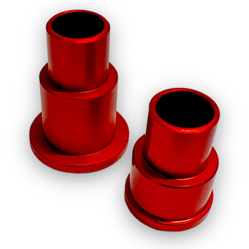Red CNC SurRon Chain Rear Wheel Spacers