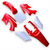 Red Mini Apollo Dirt Bike Bike Plastics Kit