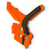 Black / Orange KTM XC-F 250 350 450 Frame Guard 2019 - 2022