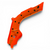 Black / Orange KTM EXC 150 250 300 Frame Guard 2019 - 2022
