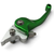 Green CNC Pit Bike Folding Brake + Clutch Lever Set