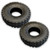 Pair Of Mini Quad Tyres - Square Tread (3.00-4) - View 2