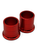 Red CNC Pit Bike Wheel Spacers 15mm x 27mm - View 2