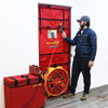 Retrotec US6100X Blower Door System in use