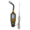 Included temperature probe attaches to gauge. All PTC900 contents fit neatly in the hard case.