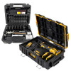 DeWalt DCE210D2 20V MAX Compact Inline Press Tool Kit with RIDGID 24kN Refrigerant Copper Press 8-Jaw Kit 1/4" - 1-3/8" in cases